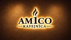 AM1CO kafejnīcas izgaismotā izkārtne